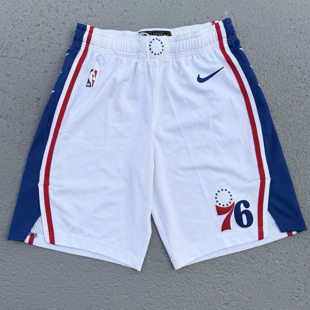 Men's Philadelphia 76ers Team Issued NBA Authentic Nike Shorts 36 +1 Large